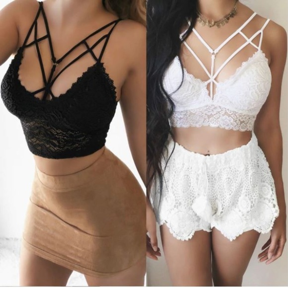 Cute4less2012 Other - 😍 Lace Vneck Strappy Bralette